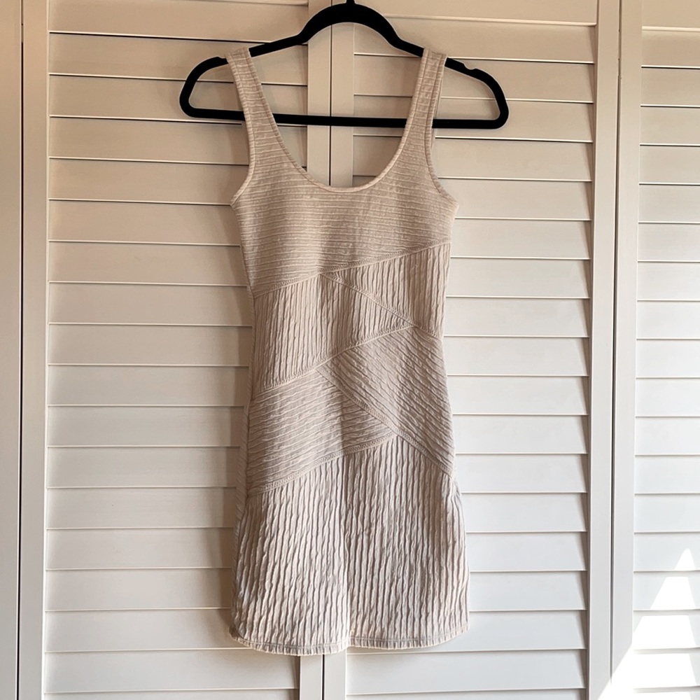 Free people cream stretch dress sz XS